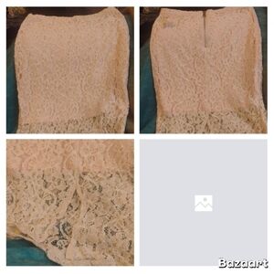 Forever 21 Cream Lace Skirt